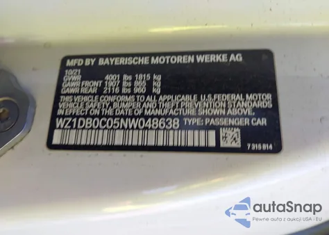 2022 Toyota Gr Supra 3.0 Premium from USA, damaged, VIN WZ1DB0C05NW048638